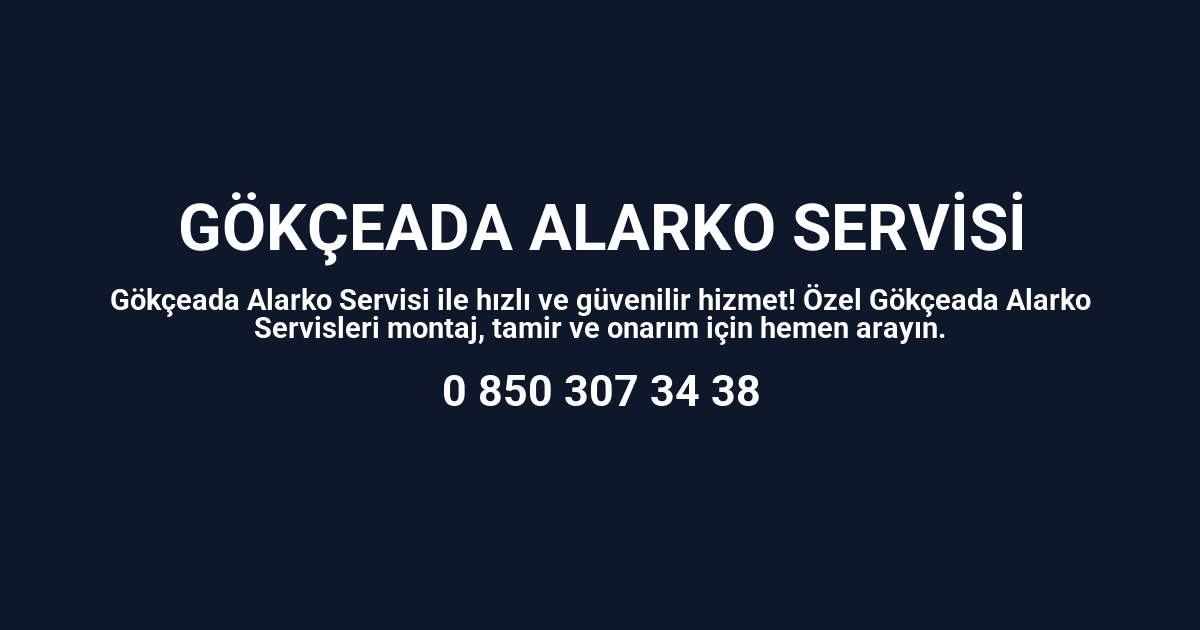 Gökçeada Alarko Servisi